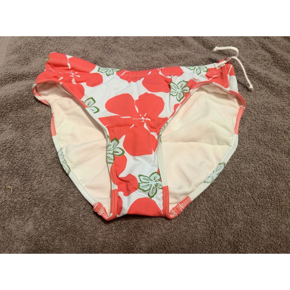 Carve Designs Hibiscus Floral Bikini Bottoms Red White Size M NWT
